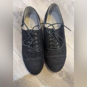 Nine West Women's Classic Suede Leather Oxford Lace up Shoes size 8.5